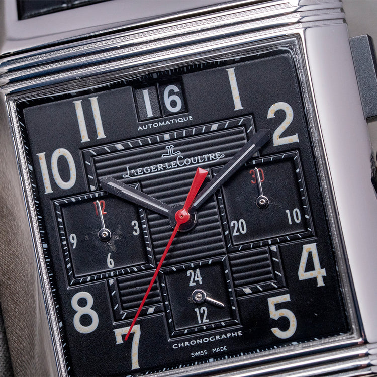 2000s Jaeger-LeCoultre Reverso Squadra Chronograph GMT 230.8.45