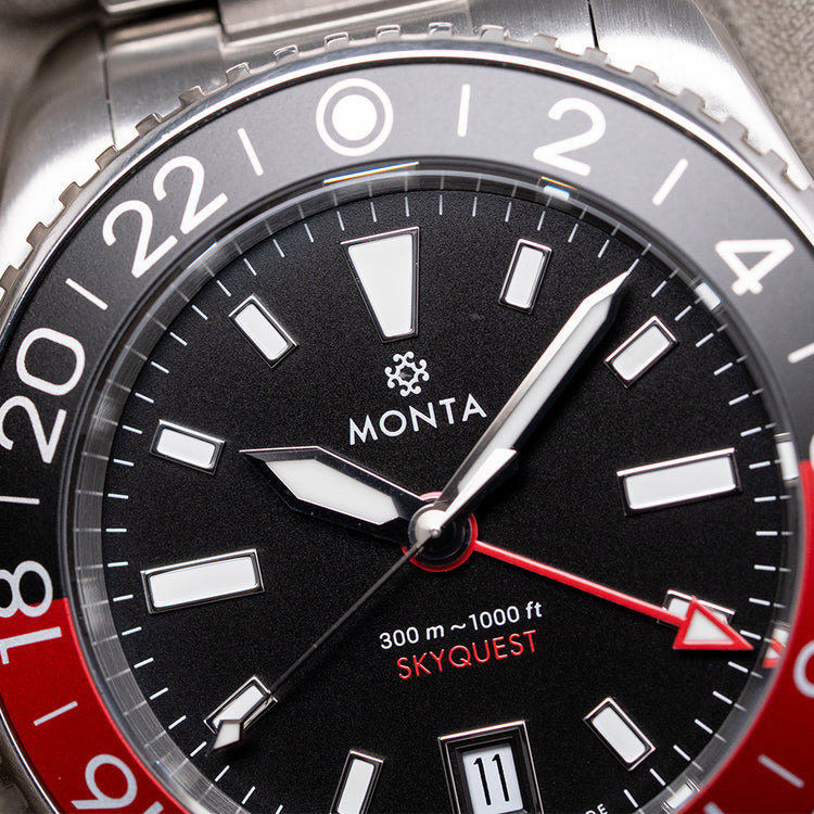 2023 Monta Skyquest GMT Black Dial "Coke" Bezel 40mm