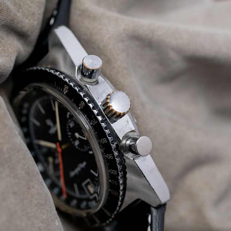 1970s YEMA Meangraf Super Chronograph Valjoux 7734 38.5mm
