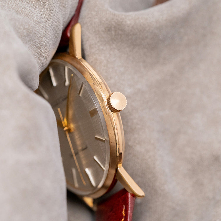1960s Seiko Crown Textured Dial Gold-Plated 35mm 15002