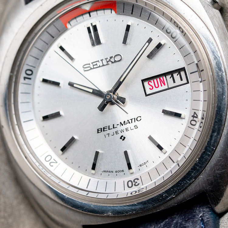 1975 Seiko Bellmatic White Dial Day Date 39mm 4006-6031