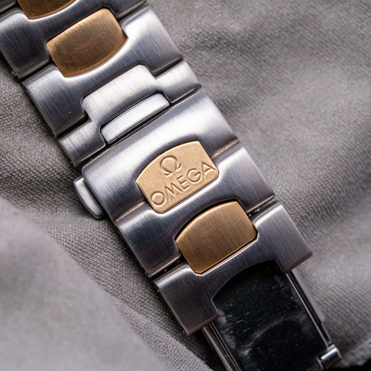 1986 Omega Seamaster Polaris Two-Tone Owl Dial on Bracelet 396.1022