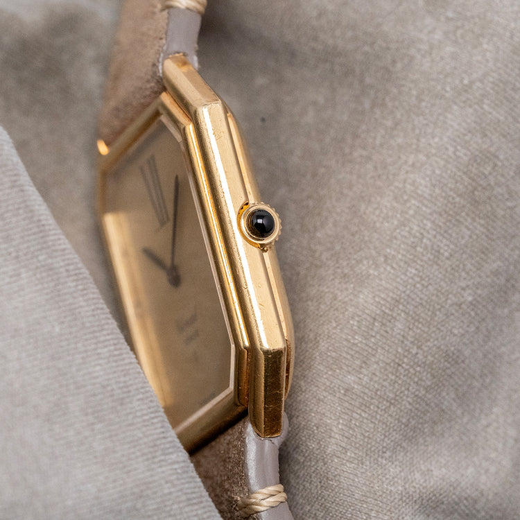 1980s Chopard Geneve 18ct Gold Stepped Case 31x32mm 2147