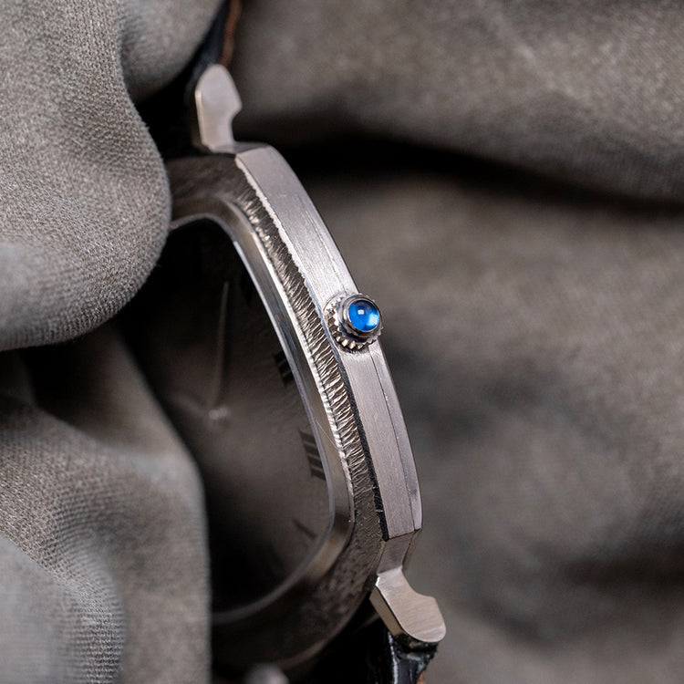 1970s Piaget Black Tie Emperador TV 18ct White Gold 9434