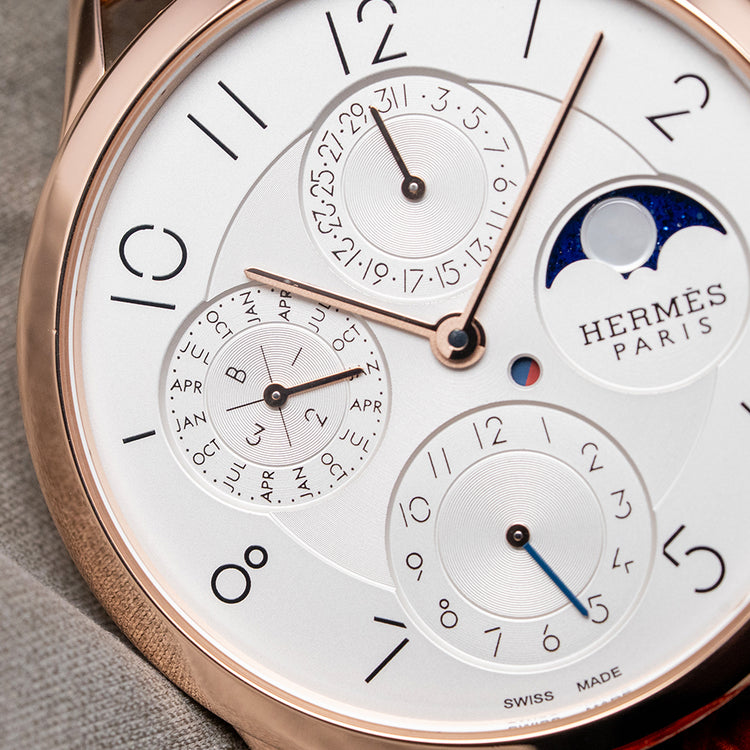 2016 Hermès Slim d'Hermès Quantieme Perpetuel Rose Gold CA3.870