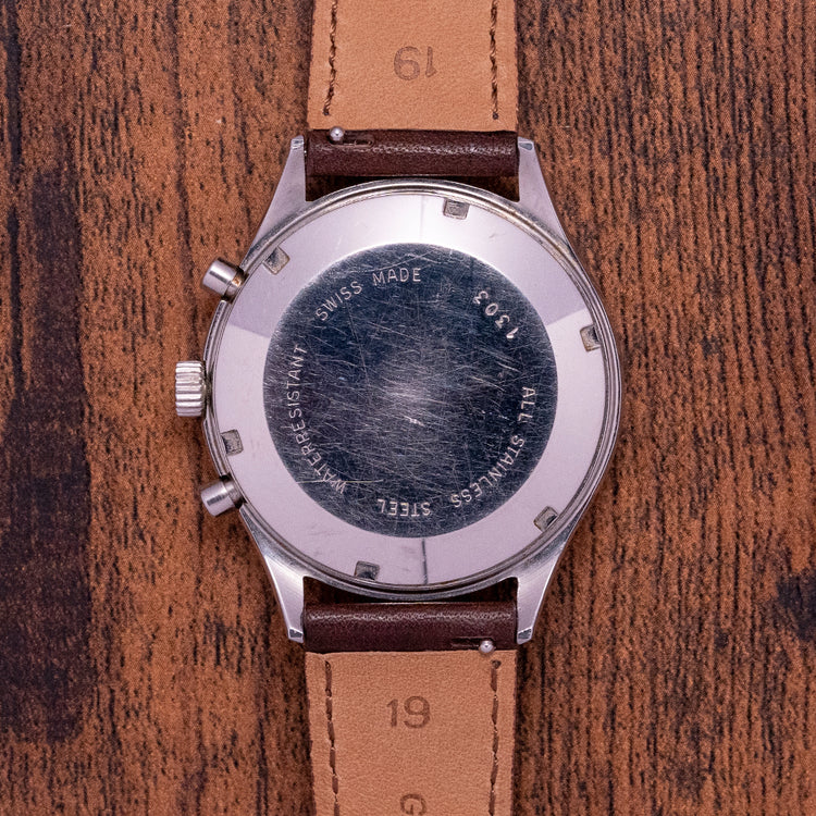 1990s Record "De Luxe" Chronograph 38mm Valjoux 7765