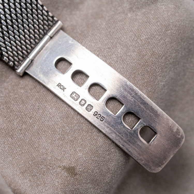1974 Roy King .925 Sterling Silver Square Case on Bracelet 28mm