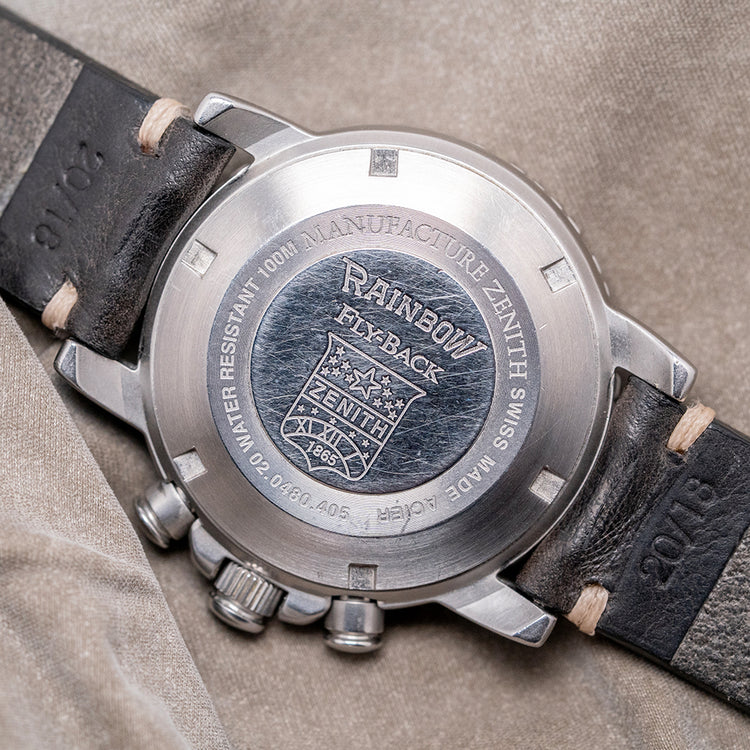 1990s Zenith El Primero Rainbow Flyback 40mm 02.0480.405