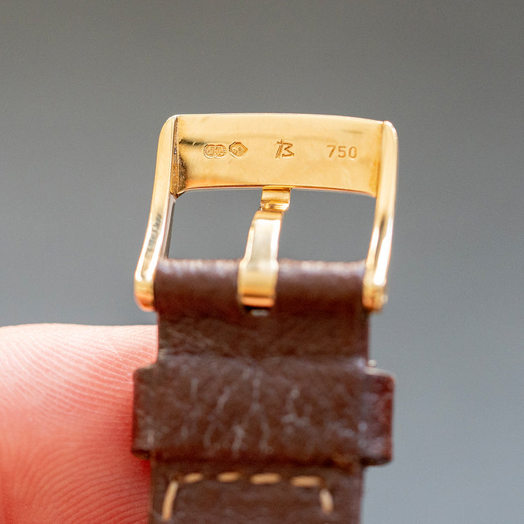 1950s Movado 18ct Pink Gold Triple Calendar Fancy Lugs 34mm - vault