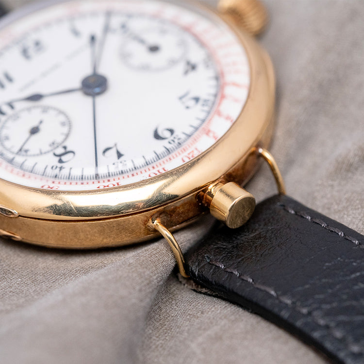1920s Universal Watch 18ct Gold Monopusher Chronograph 41.5mm