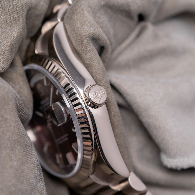 2003 Rolex Day-Date 36mm White Gold 118239 Cherry Red Dial