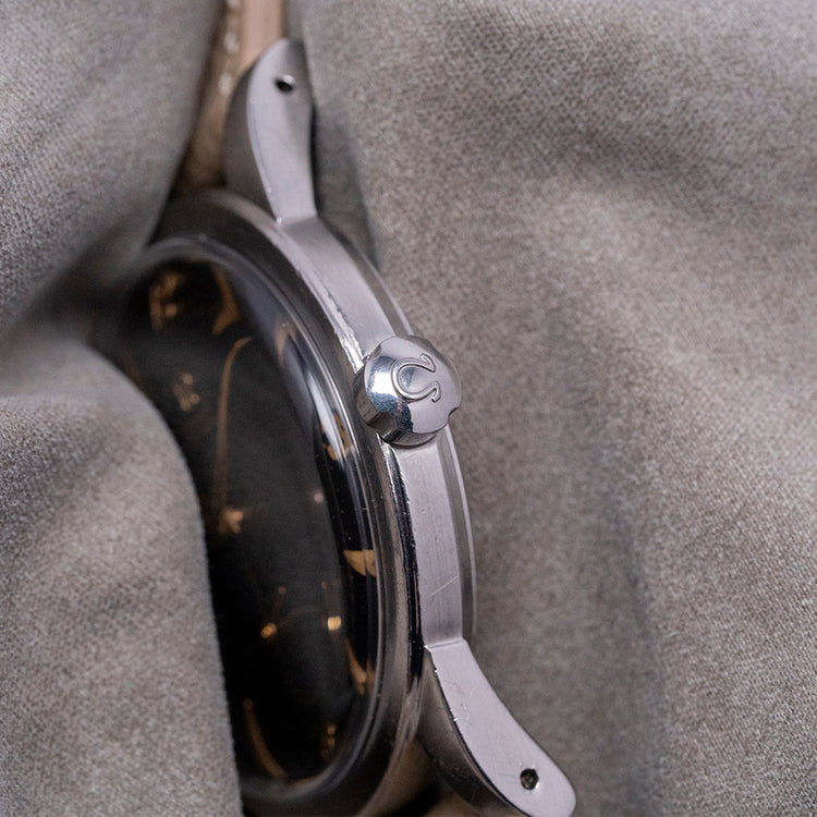 1950 Omega Black Waffle Bumper Automatic Jumbo 36mm 2493-8