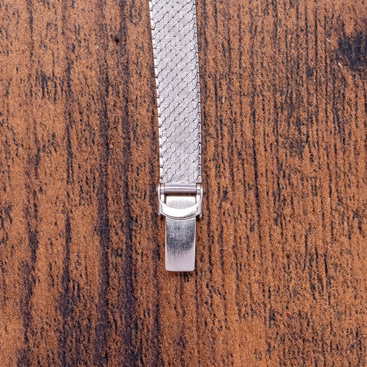 1968 Bulova 9ct White Gold 16.5mm Integrated Bracelet