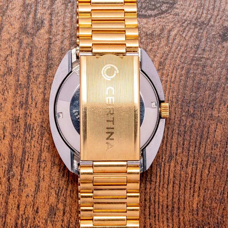 1970s Rare Certina Rado DiaMaster Day/Date Gold-Plated
