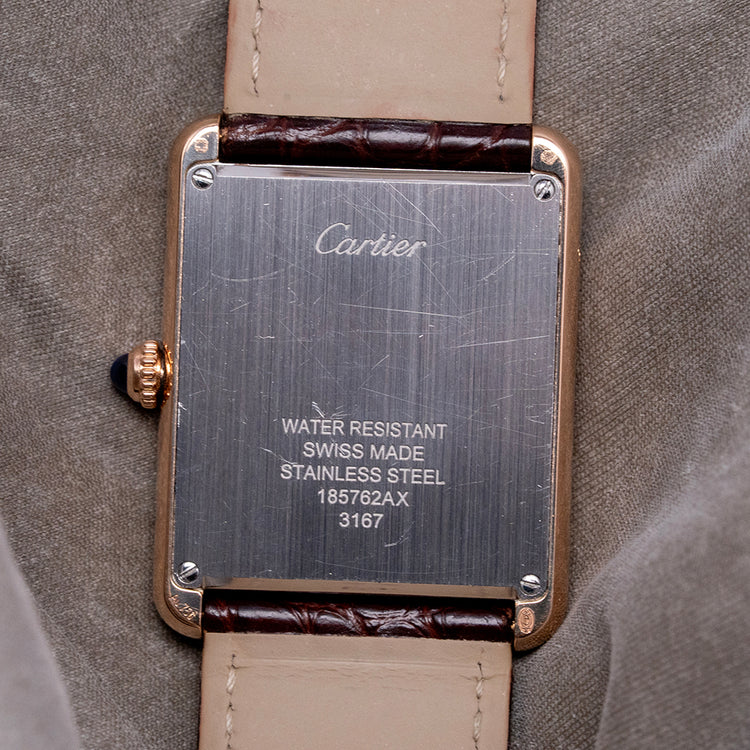 2020 Cartier Tank Solo Large 18ct Rose Gold Quartz 3167 27x34mm