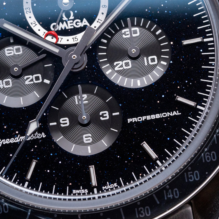 2019 Omega Speedmaster Moonphase Aventurine Dial 44mm