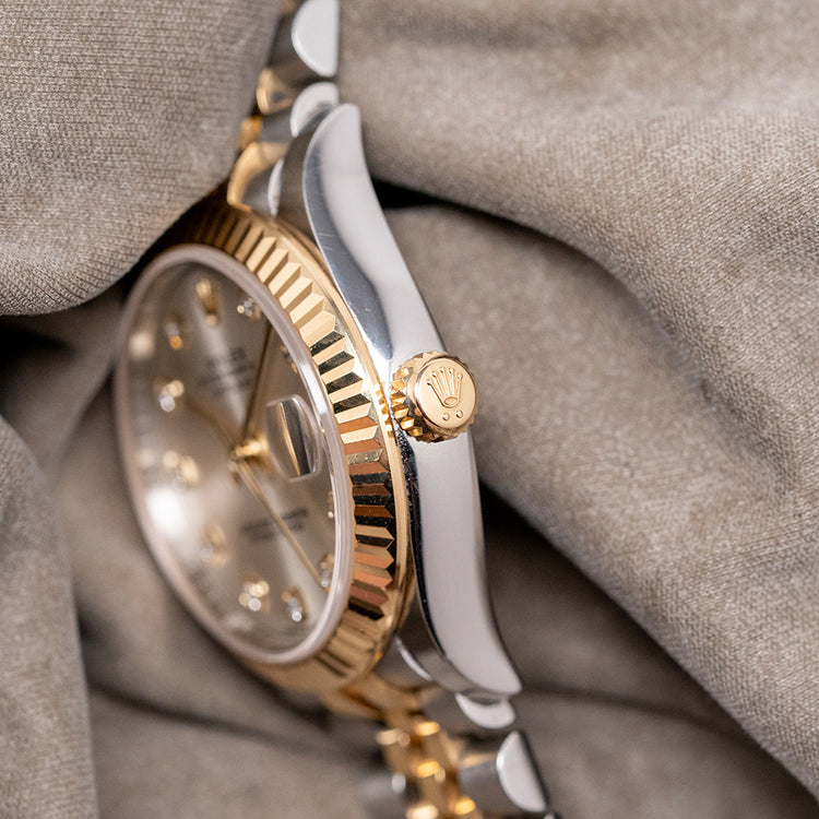 2023 Rolex Datejust 31 Diamond Dial Steel & Gold Jubilee 278273