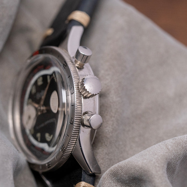 1970s Gallet 'Flying Officer' Black Dial '4th Gen' 36mm