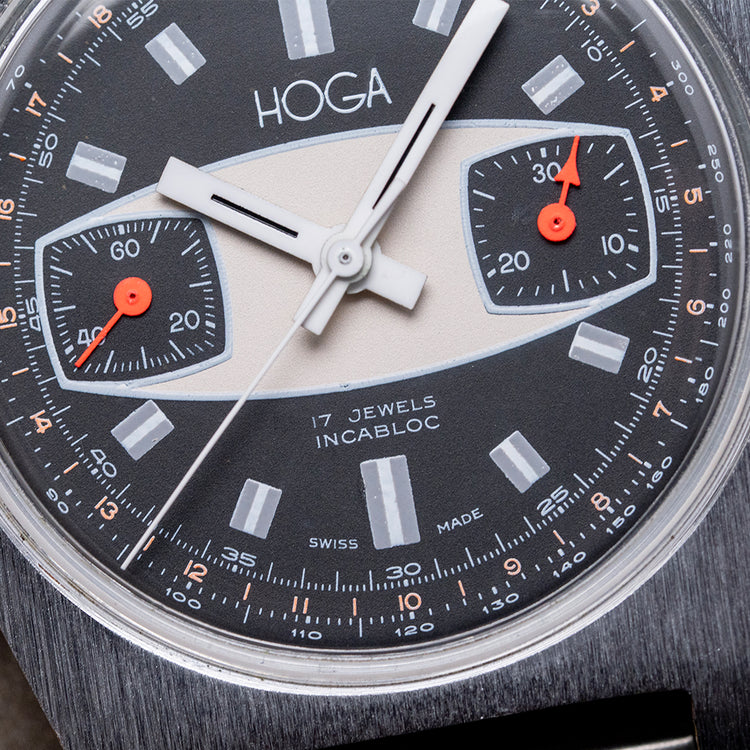 1960s HOGA/Vulcain "Surfboard" Chronograph Valjoux 7733 35.5mm