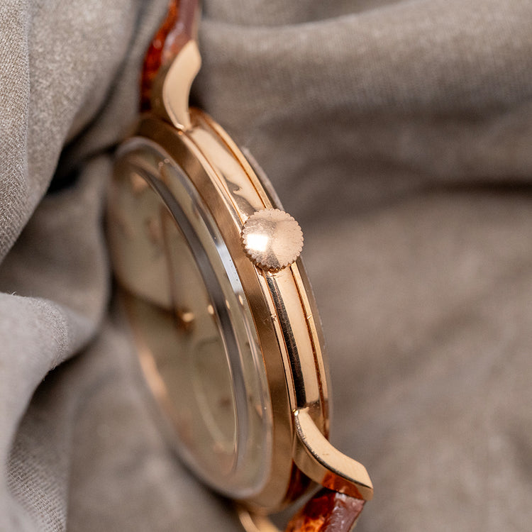 1954 Omega Trésor 18ct Pink Gold Honeycomb Dial 2685 36mm
