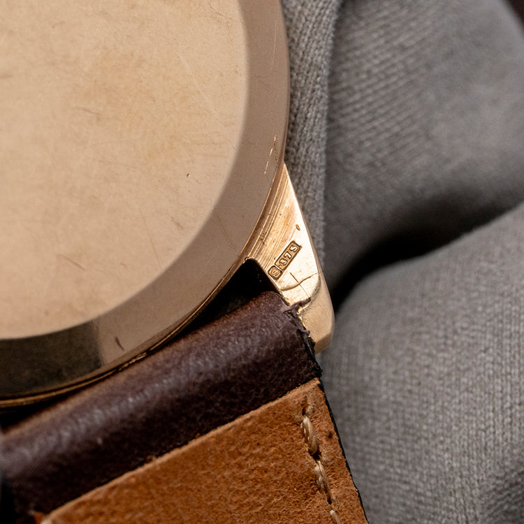 1962 Omega Geneve 9ct Gold Crosshair 34mm 13332 Box & Papers