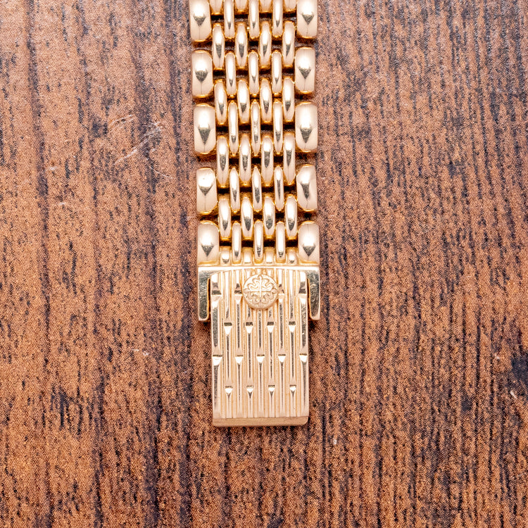 1990s Patek Philippe Ellipse 18ct Gold Blue Dial 3848/22