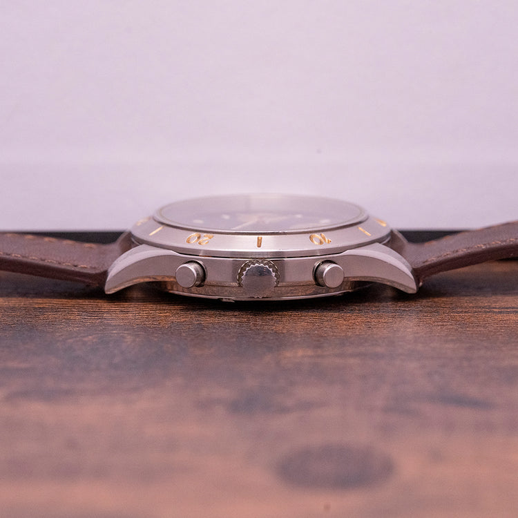 1990s Record "De Luxe" Chronograph 38mm Valjoux 7765