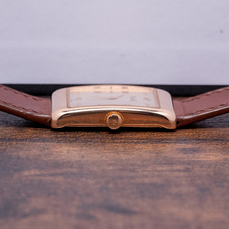 1990s Piaget Mécanique 18ct Pink Gold 'Tank' 24x35mm 9952