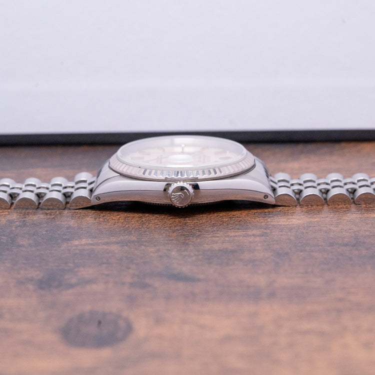 1991 Rolex Datejust 36mm Silver Roman Dial 16234