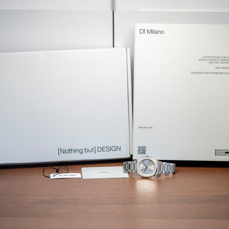 2025 D1 Milano Ultra Thin 1970 Groovy Silver Quartz 39mm