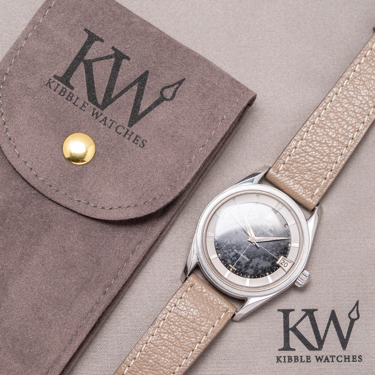 1959 Universal Geneve Polerouter Date Black Spider Dial 35.5mm
