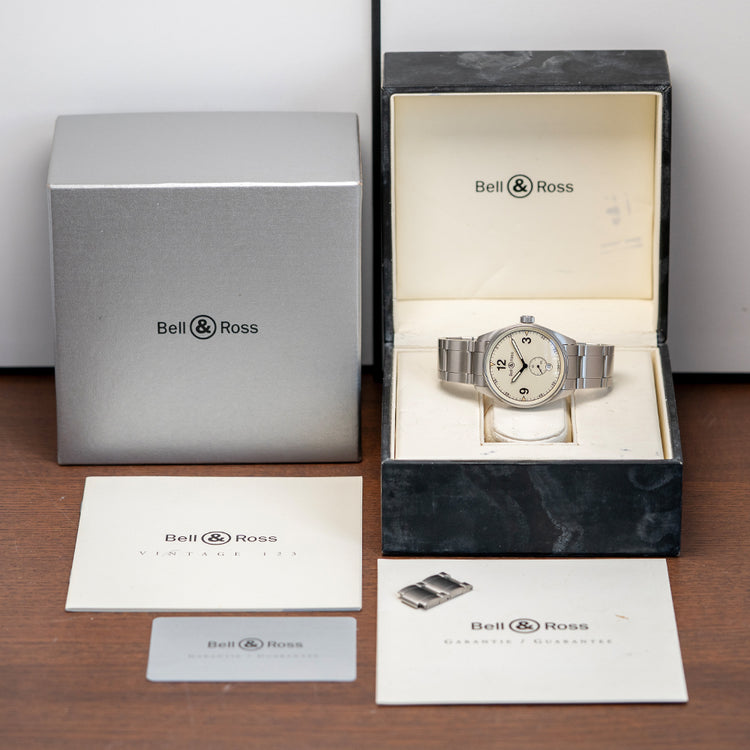 2000 Bell & Ross Vintage 123 Beige Auto on Bracelet 38mm