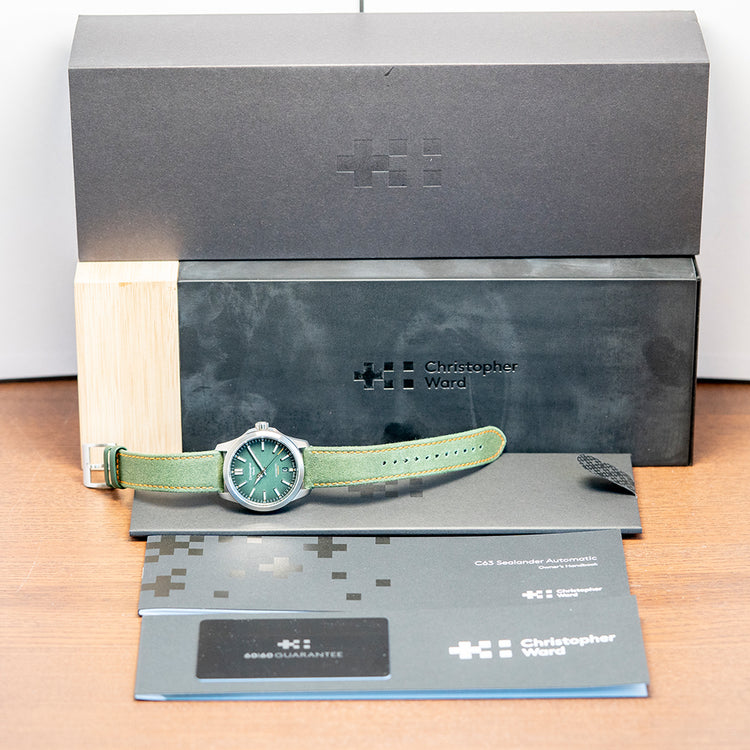 2022 Christopher Ward C63 Sealander 39mm Hunter Green