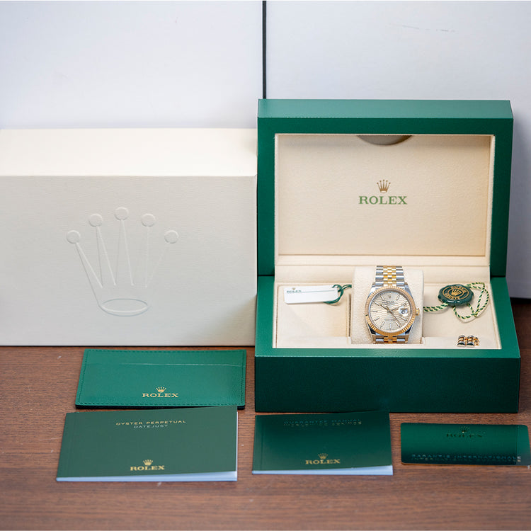 2023 Rolex Datejust 36mm Two-Tone Fluted Motif Dial 126233