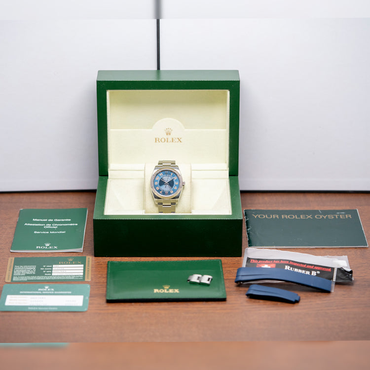 2011 Rolex Oyster Perpetual Air-King 34mm Blue 114234