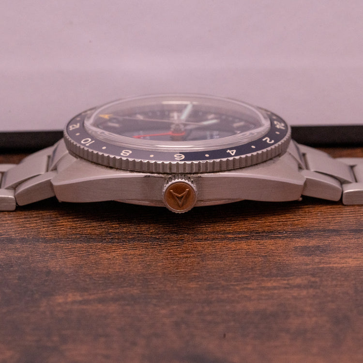 2020 Farer Charlton GMT Blue Dial & Bezel with Bracelet