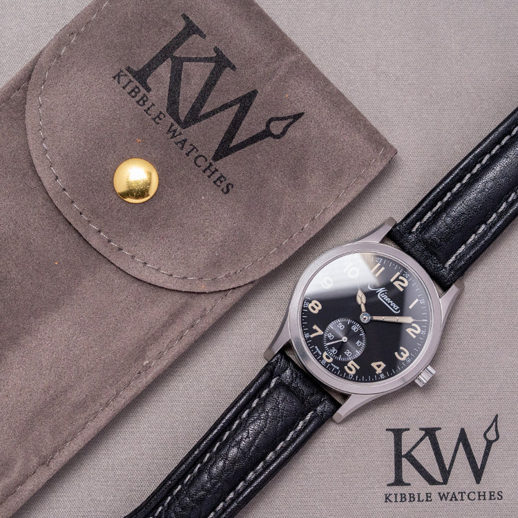 1990s Minerva Pythagore A481 Aviation Black Cal. 48 34mm