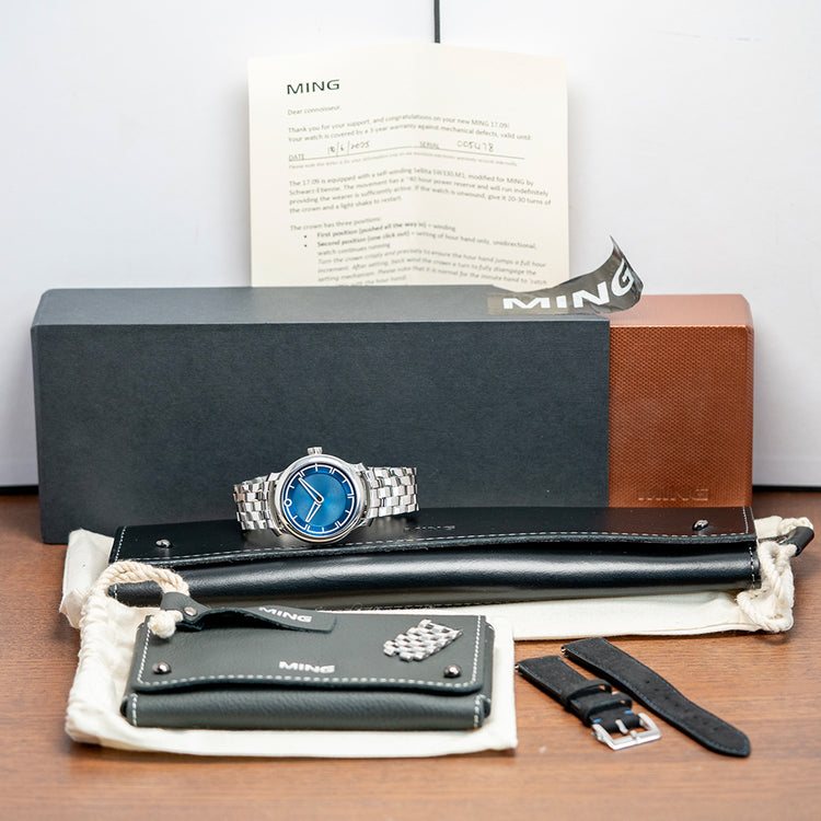 2022 Ming 17.09 Blue Dial Automatic 38mm on Bracelet