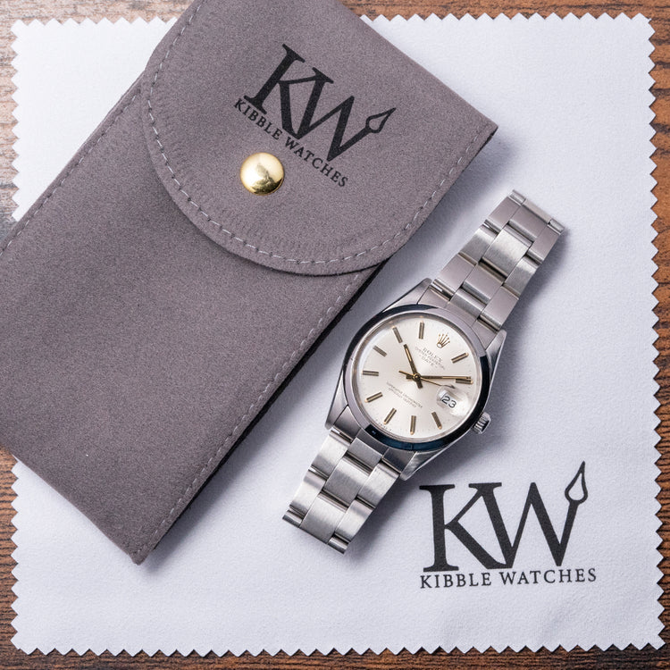 1982 Rolex Oyster Perpetual Date 34mm Silver Dial 15000