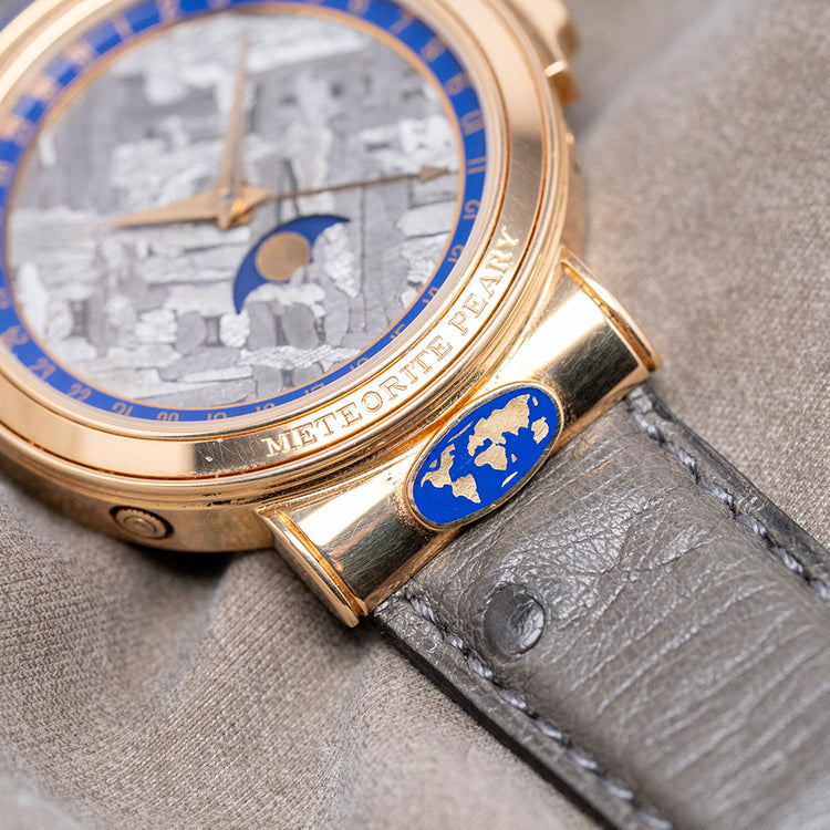 1990s Corum Meteorite Peary Moonphase 18ct Gold Automatic 34mm