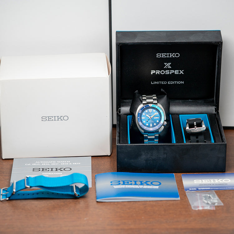 2017 Seiko Prospex "Blue Lagoon" Turtle Limited 44.5mm SRPB11K1