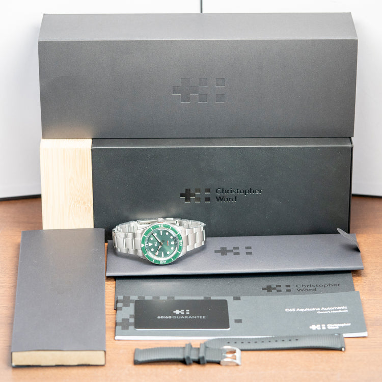 2024 Christopher Ward C65 Aquitaine Auto Green 41mm