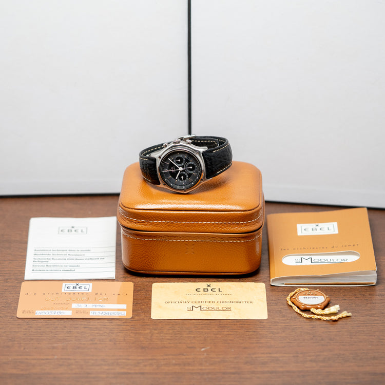 1996 Ebel Le Modulor Chronograph Automatic Black 9137241