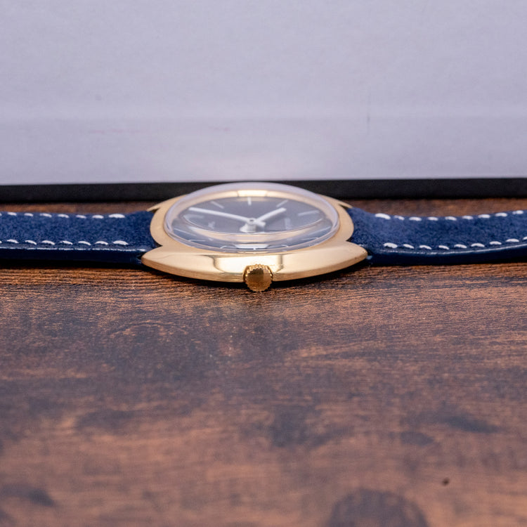 1976 Gübelin 18ct Gold Special-Time Blue Dial 36.5mm