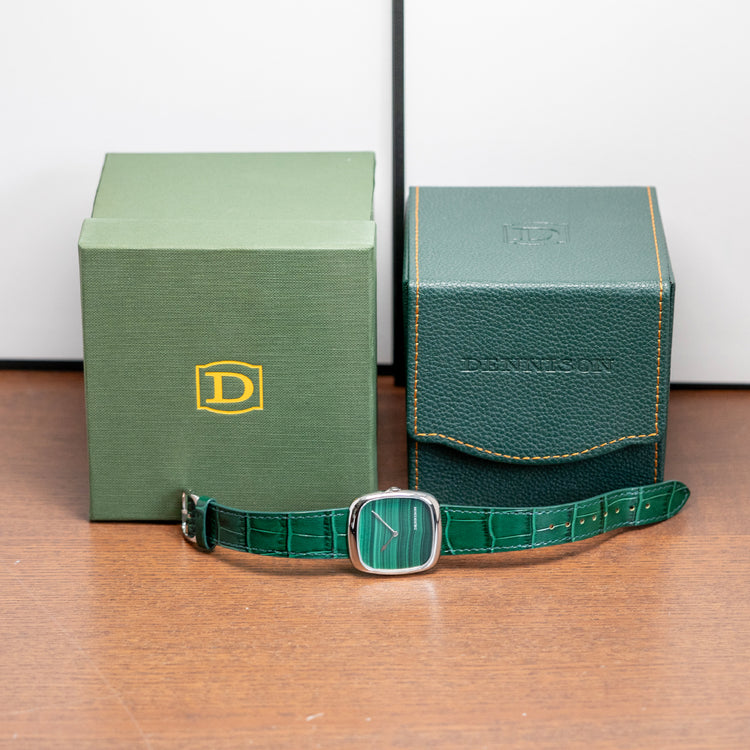 2024 Dennison Natural Malachite Steel Quartz 34mm