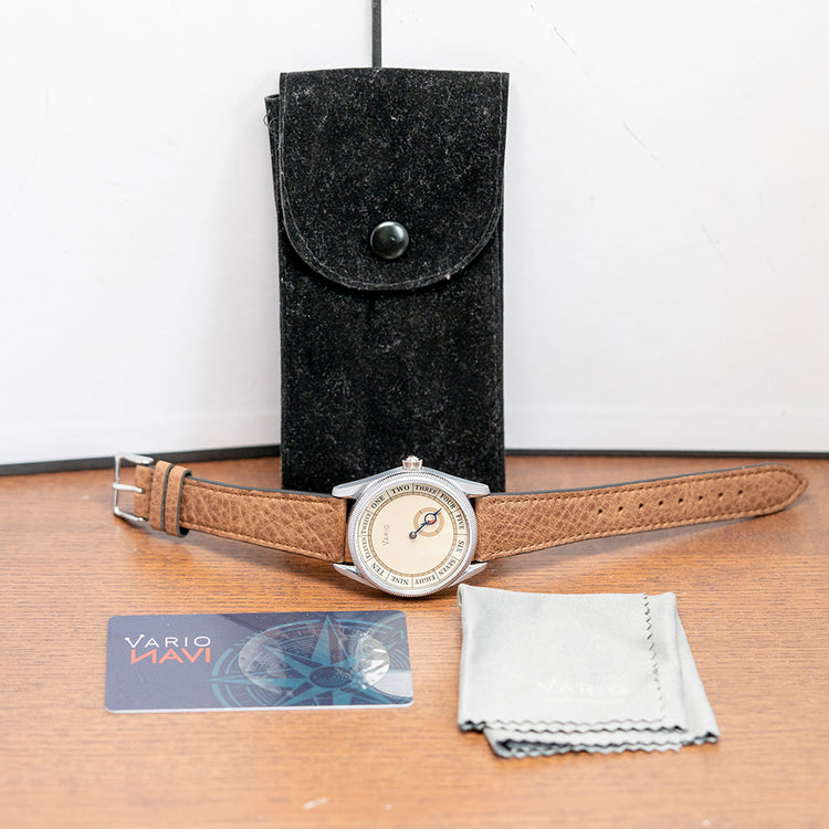 2025 Vario Navi Single Hand Sand Beige Compass 38mm