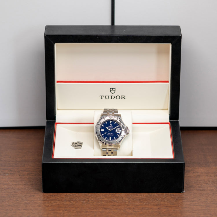 2000s Tudor Prince Date Hydronaut Blue Dial 41mm 89190P