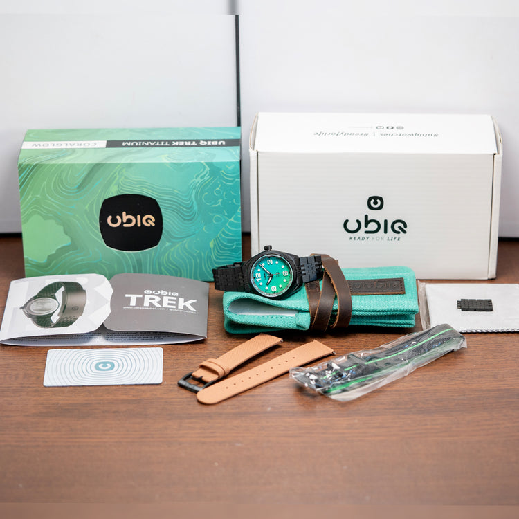 2025 UBIQ TREK CoralGlow Dial Mechaquartz Titanium 38mm
