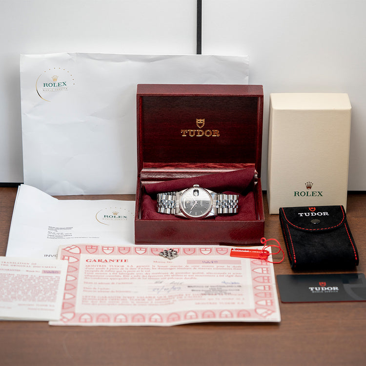 1989 Tudor Oyster Prince Date-Day 36mm Black on Bracelet