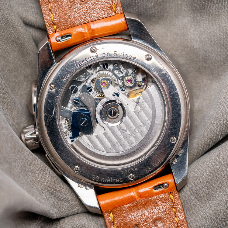 2000s Villemont 18ct White Gold Split Second Chronograph 43mm